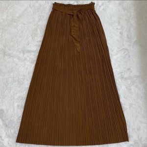 Pleated Maxi Skirt